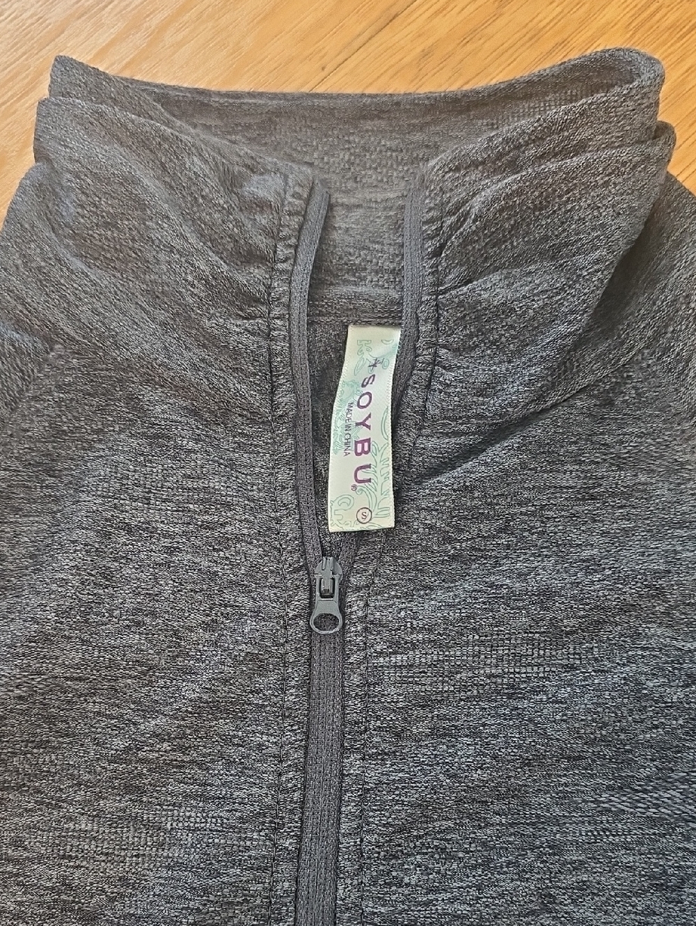 Soybu Womens Charcoal Heather Zip Front Dress